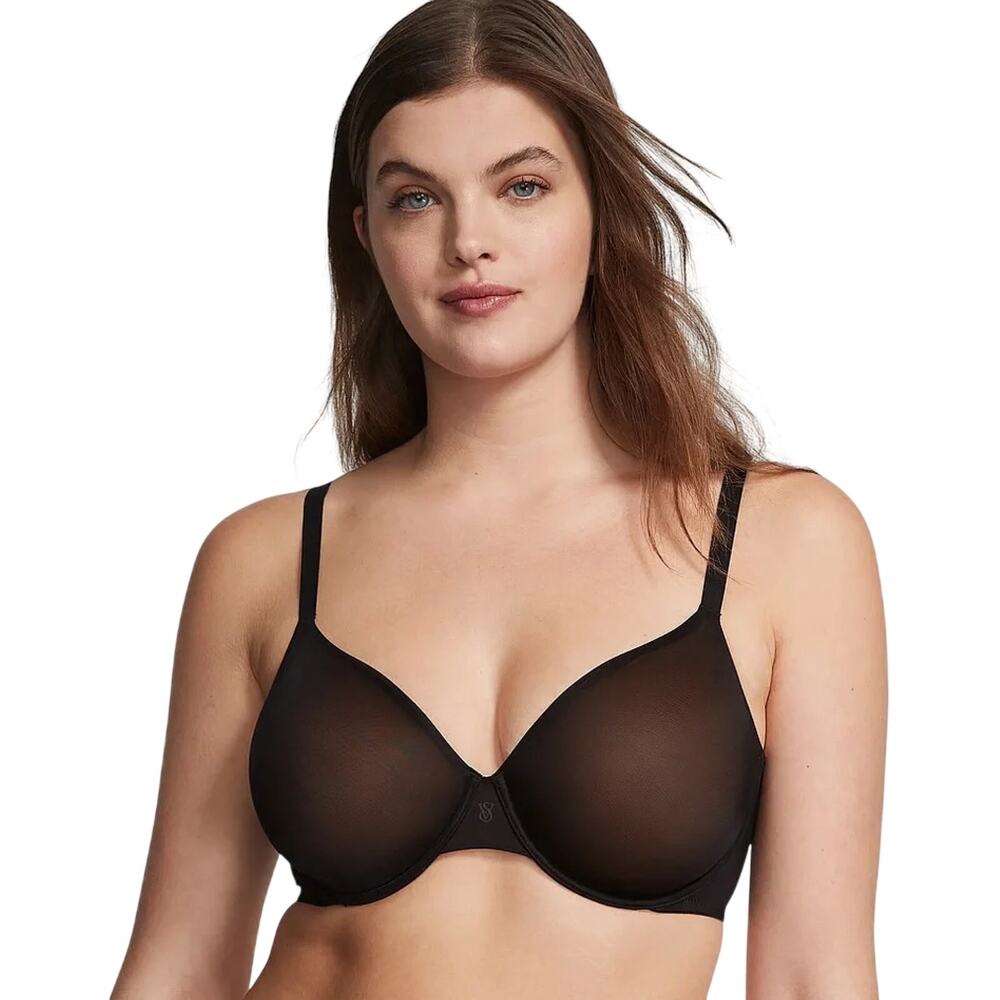 Victoria’s Secret Black Angelight Full-Coverage Spacer Bra 38DD NWT